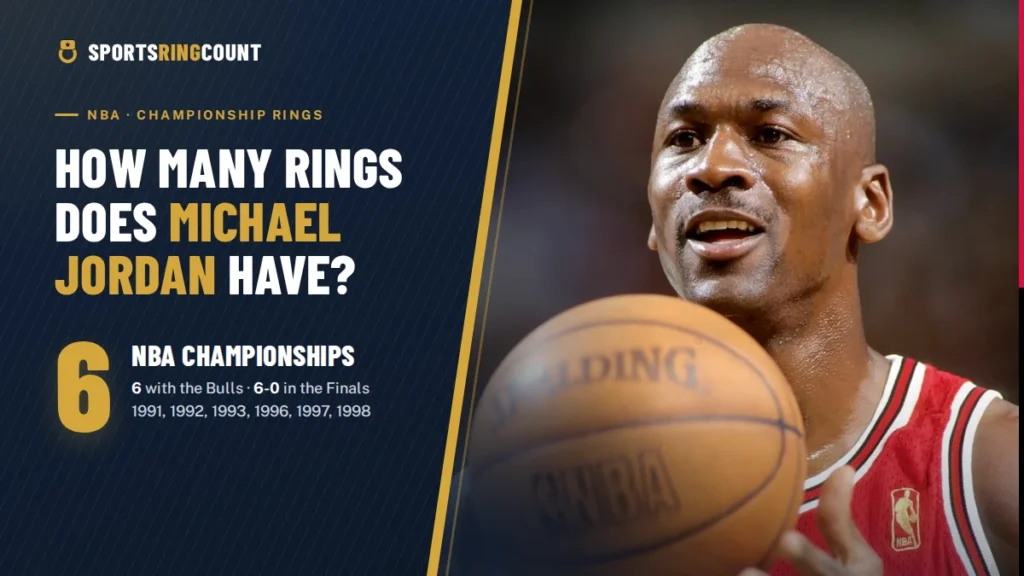 Michael Jordan 6 championship rings
